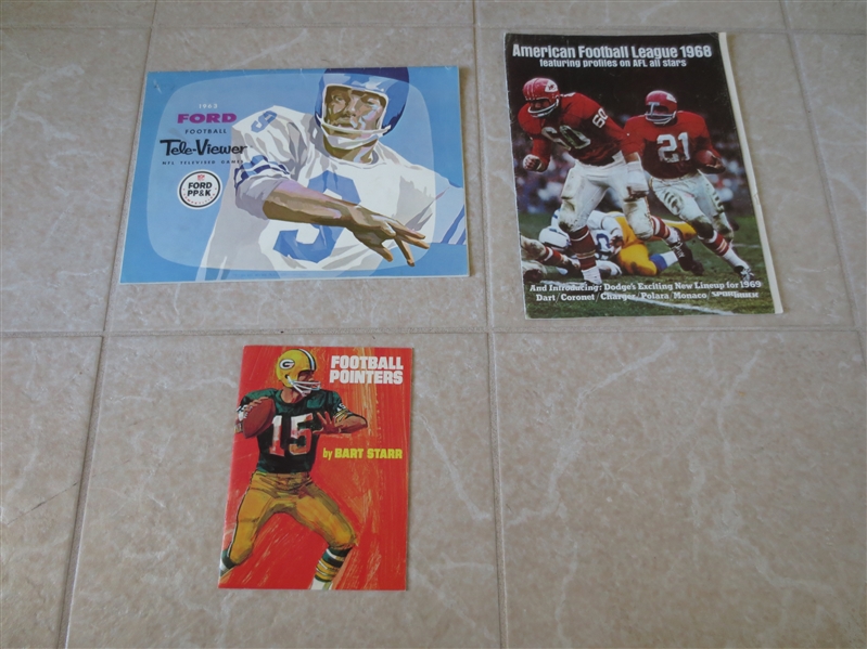 (3) 1960's AFL and NFL Pro Football publications