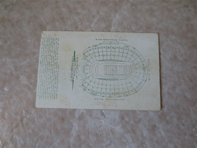1938 Notre Dame at USC football ticket stub