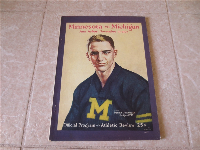 1927 Minnesota at Michigan college football program   Minnesota wins, unbeaten, 6-0 and 2 ties