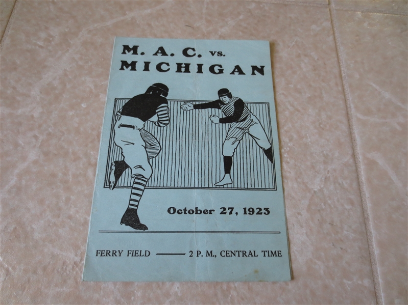 1923 M.A.C. Michigan State at Michigan football program