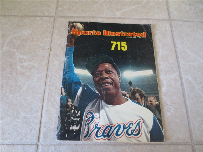 (7) old Los Angeles Dodgers programs plus Hank Aaron #715 Sports Illustrated