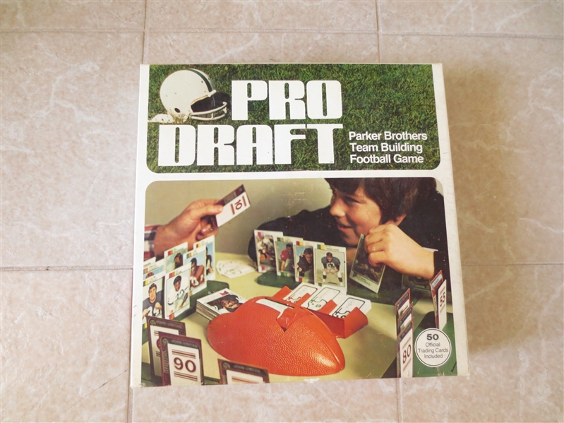 1974 Parker Brothers Pro Draft Team Building Football Game with 1973 Topps cards!