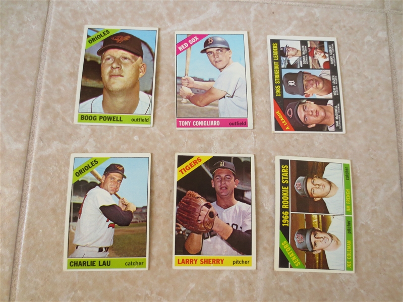 (60) different 1966 Topps baseball cards  No stars