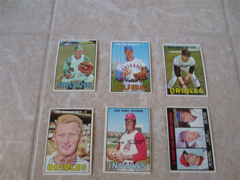 (59) different 1967 Topps baseball cards  no HOFers