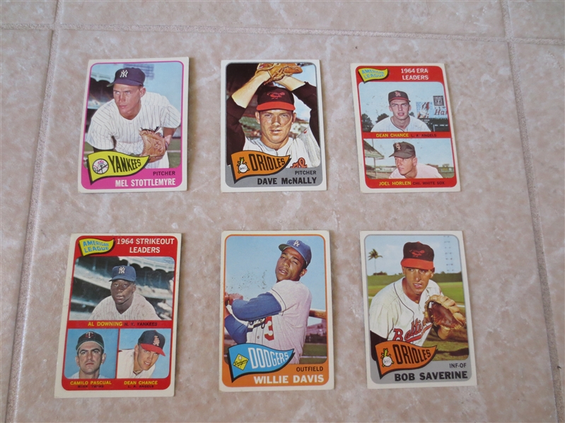 (75) 1965 Topps baseball cards  no Hall of Famers