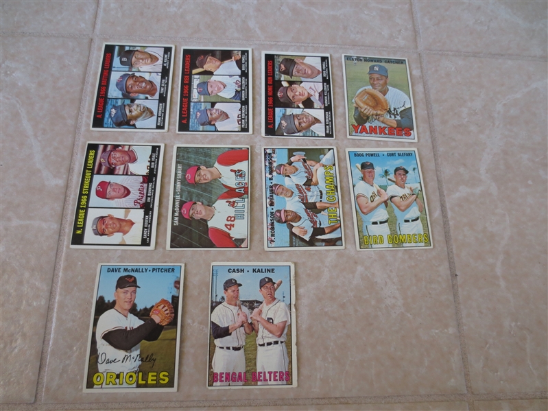 (10) 1967 Topps Leader Cards and Stars