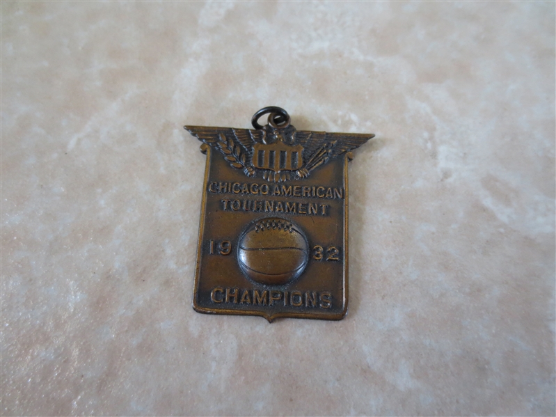 1932 Chicago American Basketball Tournament Badge