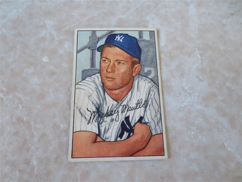 1952 Bowman Mickey Mantle baseball card #101  Nice shape!