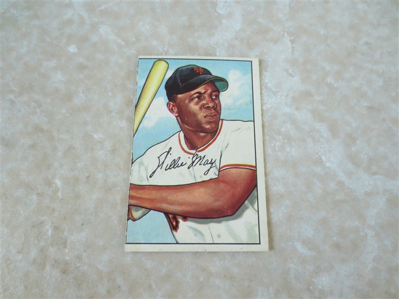 1952 Bowman Willie Mays baseball card #218