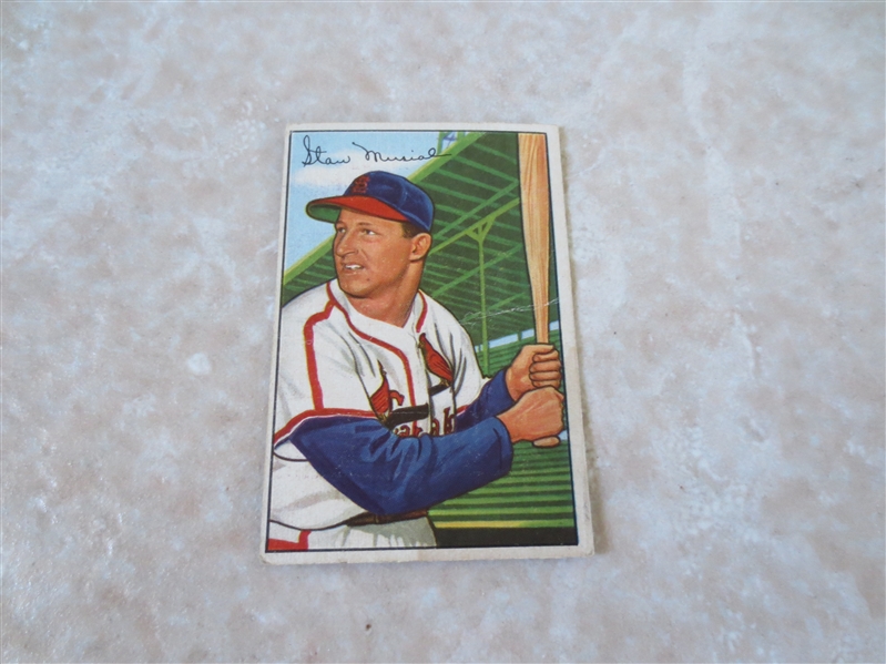 1952 Bowman Stan Musial baseball card #196  Nice color and clean back!
