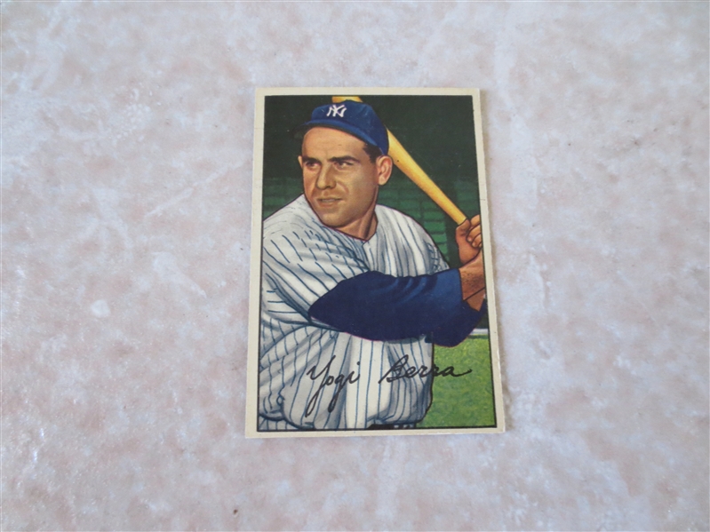 1952 Bowman Yogi Berra #1 baseball card  Very nice shape for 1st card in the set!