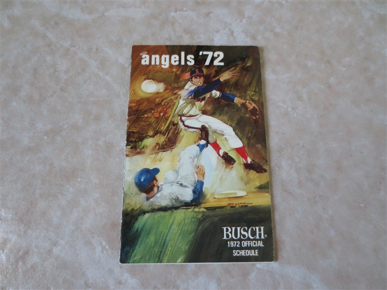1972 California Angels baseball pocket schedule Jim Fregosi  Busch Beer