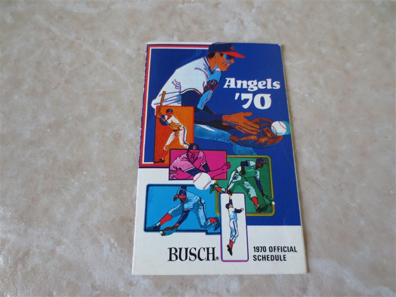 1970 California Angels baseball pocket schedule  Busch Beer