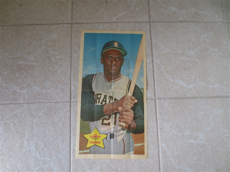 1968 Roberto Clemente Topps Poster #6  Very nice shape!