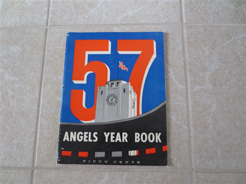 1957 Los Angeles Angels baseball yearbook last team PCL  Bilko, Sparky Anderson, Tom Lasorda