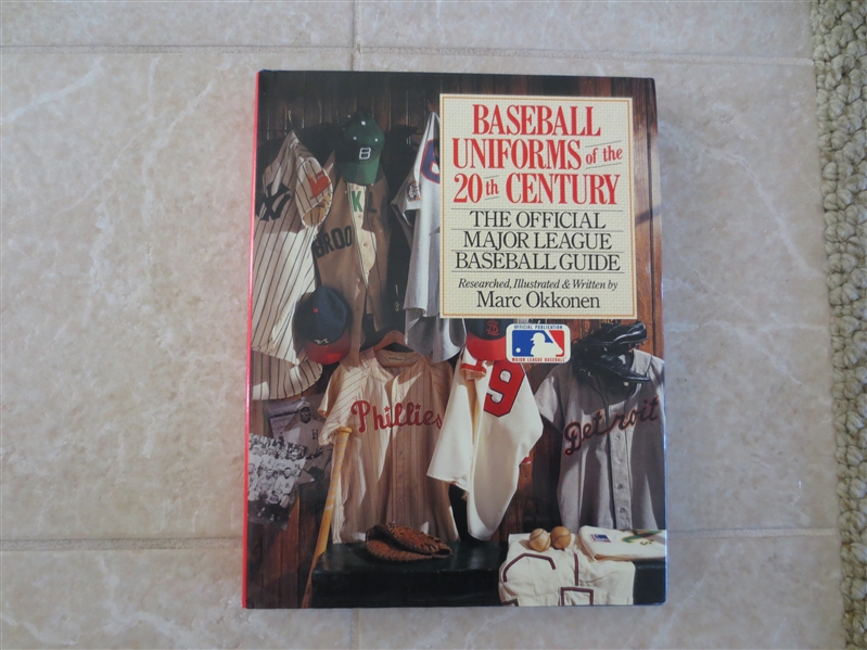 Baseball Uniforms of the 20th Century hardcover book by Marc Okkonen