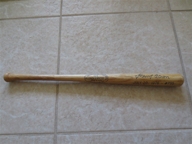1976 Hank Aaron 755 Home Run mini bat  14  Edy's/Jewel -Osco