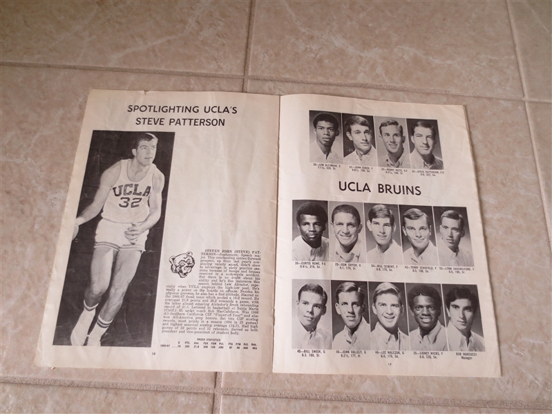 1969 University of Washington at UCLA basketball program   Lew Alcindor