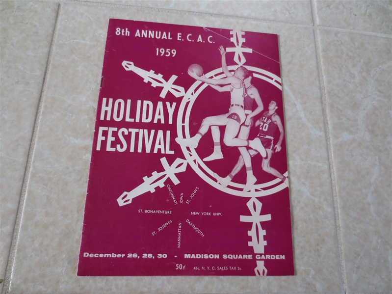 1959 Oscar Robertson E.C.A.C. Holiday Festival Basketball program  Neat!
