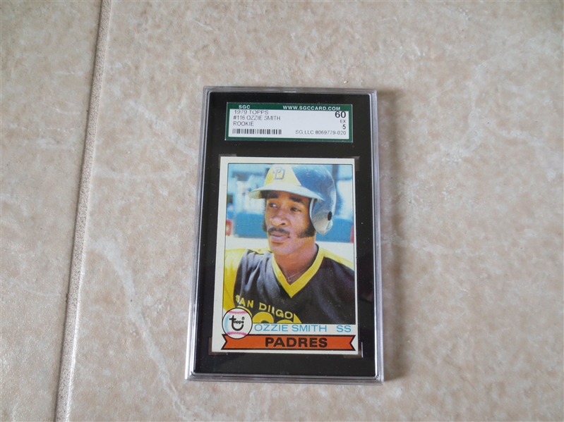 1979 Topps Ozzie Smith Rookie baseball card #116  SGC 60 ex 5