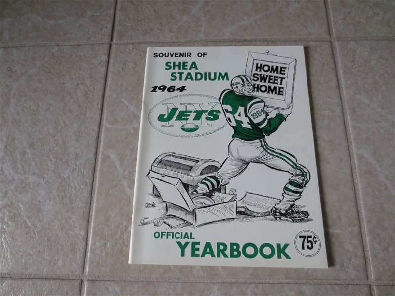 1964 New York Jets AFL football yearbook Don Maynard, Matt Snell