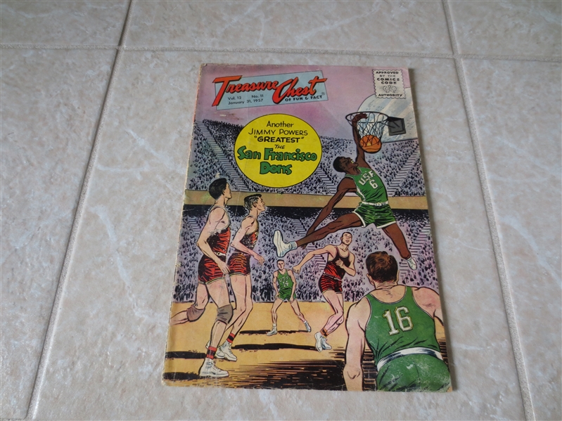 1957 San Francisco Dons basketball comic book with Bill Russell  Pre-Celtics!