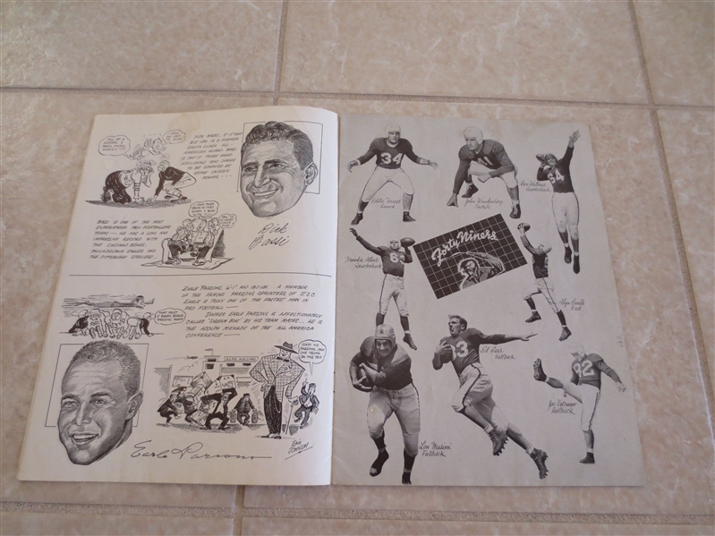 1947 Cleveland Browns at San Francisco 49ers football program  AAFC