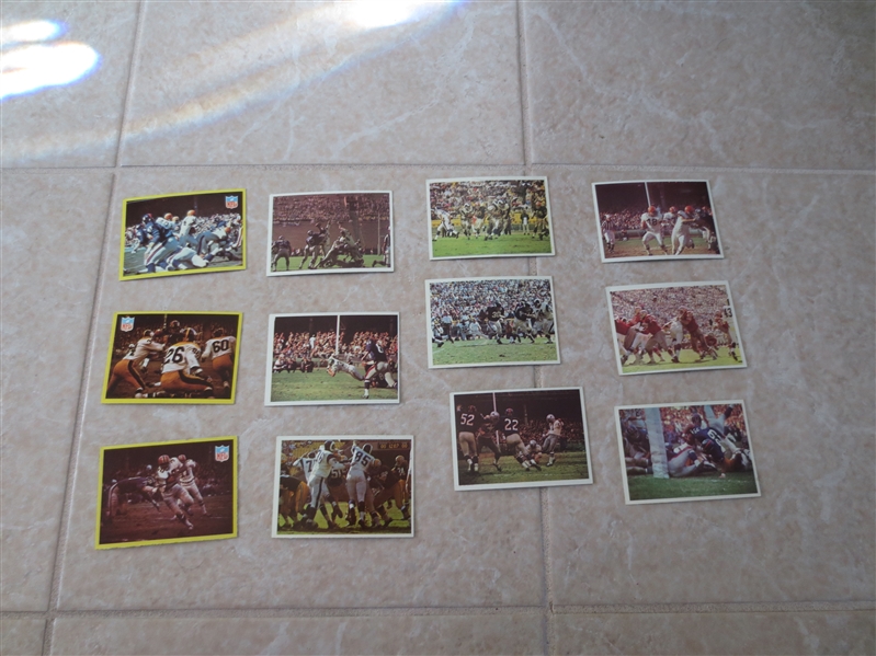 (12) 1966 and 1967 Philadelphia Team Play Football Cards in very nice shape