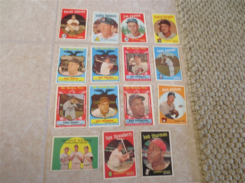 (35) 1959 Topps Baseball Cards  ALL HIGH #'s from 507-572  Nice shape!
