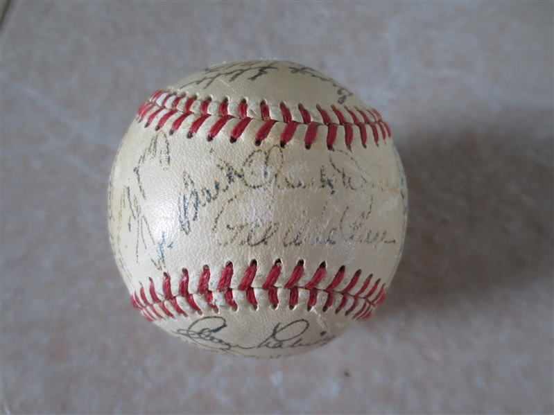 1952 Brooklyn Dodgers Autographed Baseball  25 signatures Jackie Robinson, Pee Wee Reese, Don Newcombe, Gil Hodges, etc.