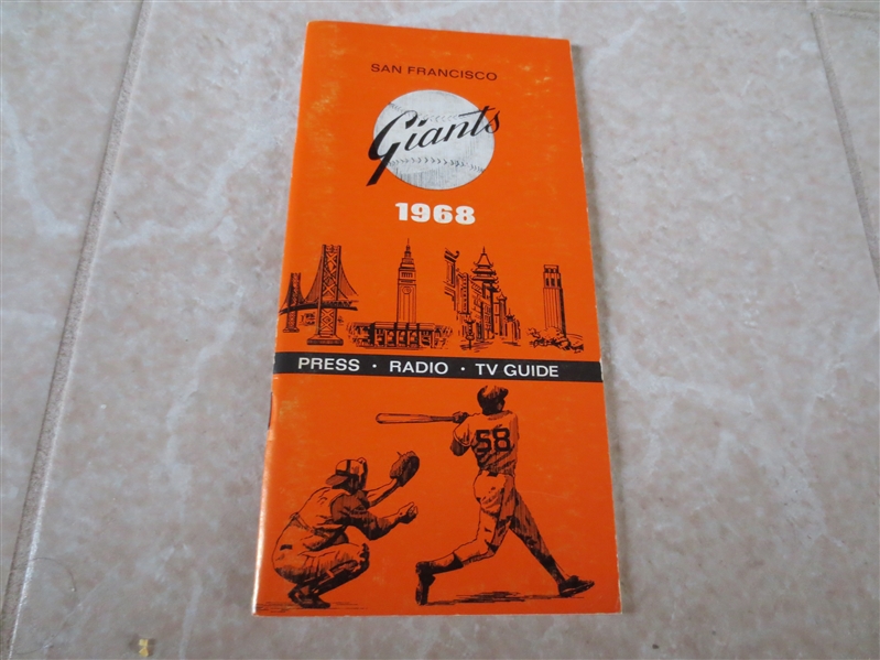 1968 San Francisco Giants media guide