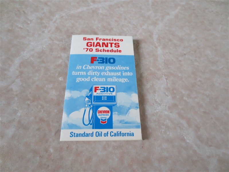 1970 San Francisco Giants pocket schedule  Standard Oil of California
