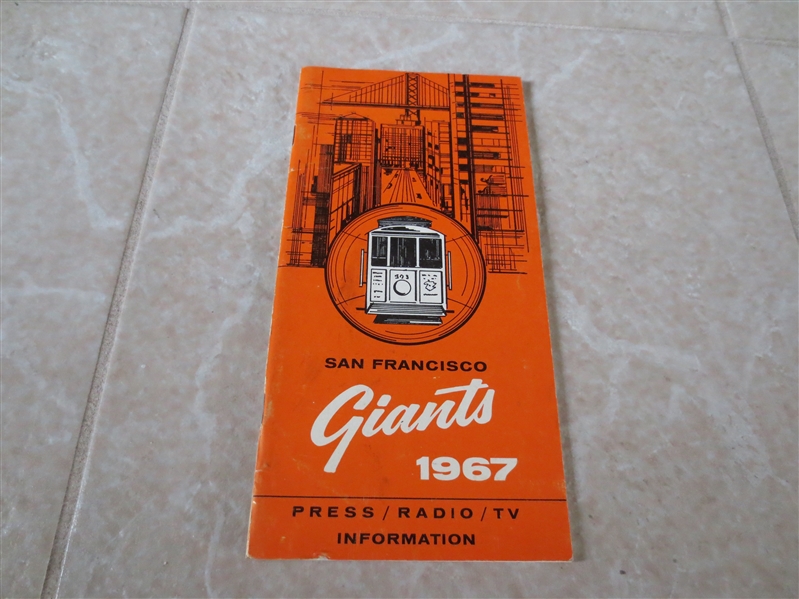 1967 San Francisco Giants media guide