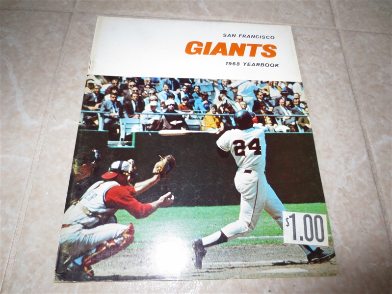 1968 San Francisco Giants yearbook with Willie Mays on the cover