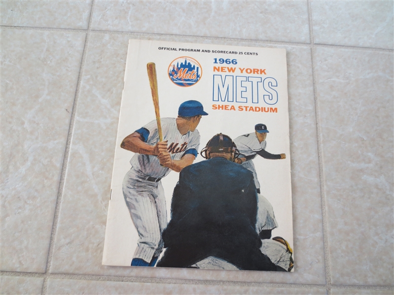 1966 Koufax wins program Dodgers at Mets