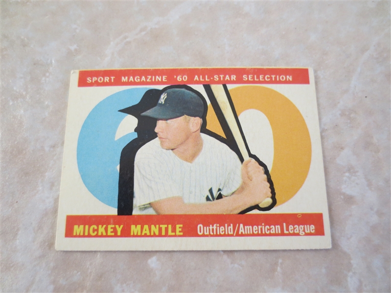 1960 Topps Mickey Mantle Sport Magazine All Star baseball card#563