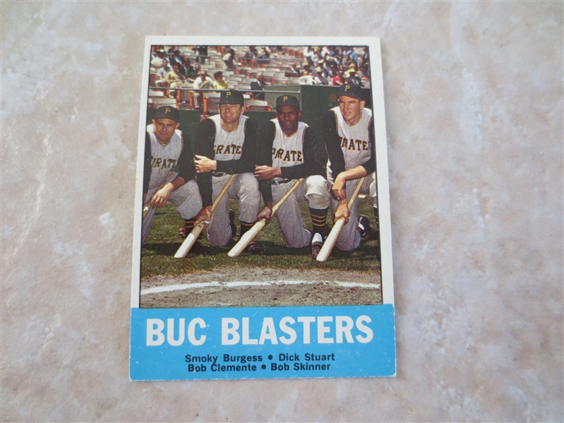 1963 Topps Buc Blasters Clemente + baseball card #18  nice condition