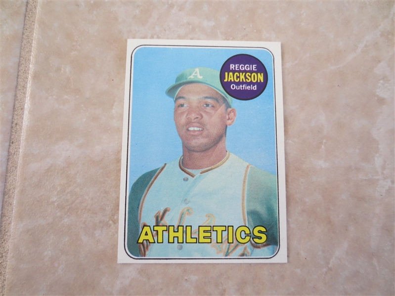 1969 Topps Reggie Jackson rookie baseball card #260  A beauty!