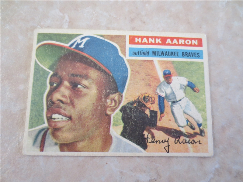 1956 Topps Hank Aaron baseball card #31