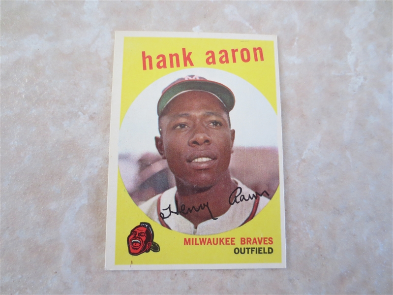 1959 Topps Hank Aaron baseball card #380  very nice condition