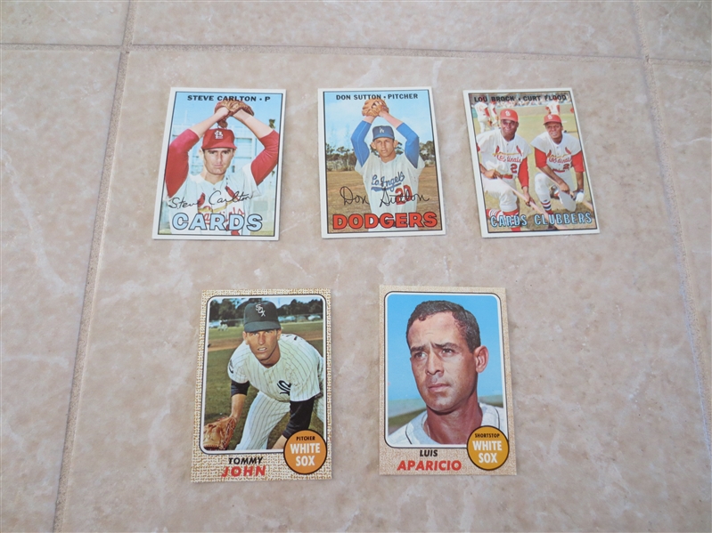 1967 and 1968 Topps baseball greats in super condition!