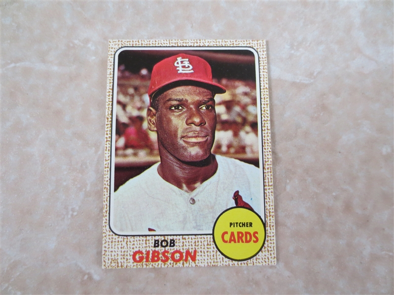 1968 Topps Bob Gibson baseball card #100  Outstanding Condition!