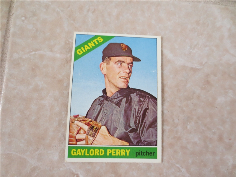 1966 Topps Gaylord Perry #598 baseball card  Tough to find in this condition!