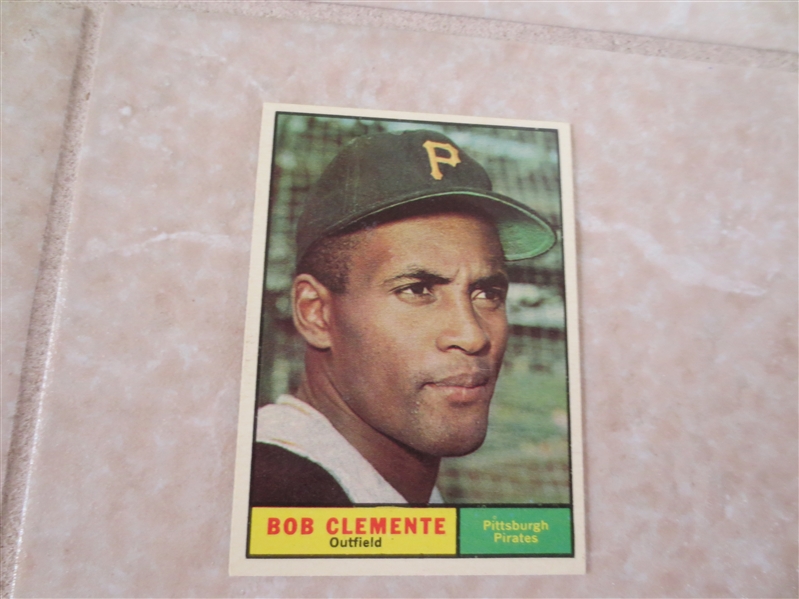 1961 Topps Bob Clemente baseball card #388  A beauty!