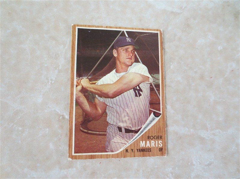 1962 Topps Roger Maris baseball card #1  Very nice condition
