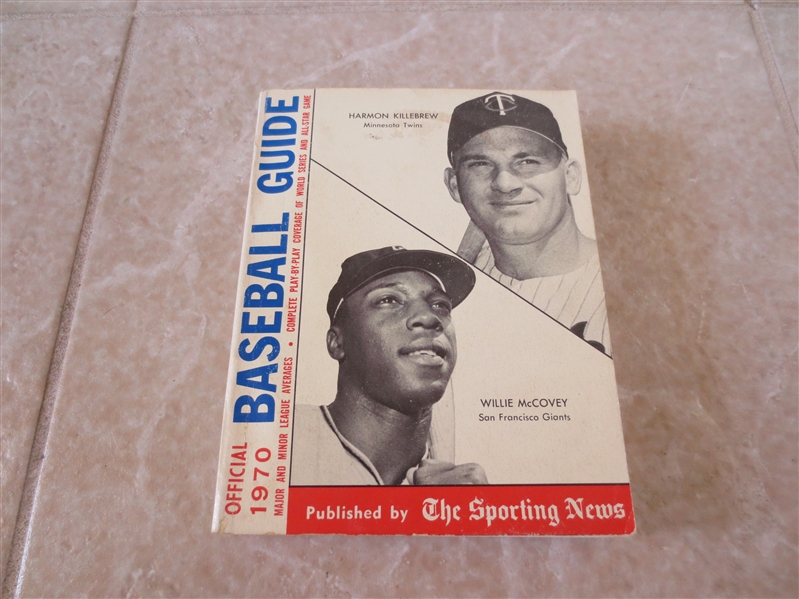 1970 Official Baseball Guide by The Sporting News McCovey/Killebrew cover