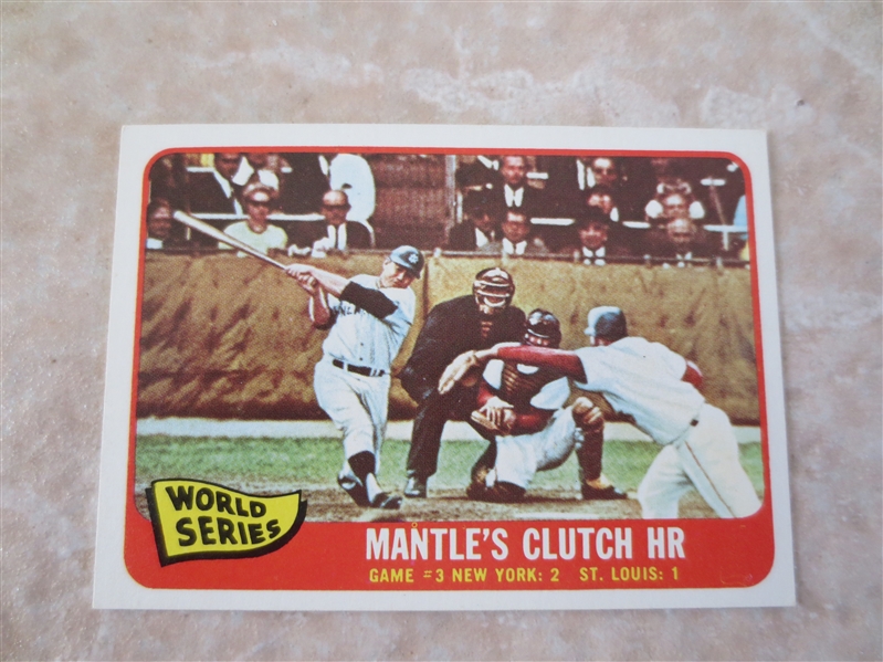 1965 Topps Mantle's Clutch Home Run baseball card #134  Super condition!