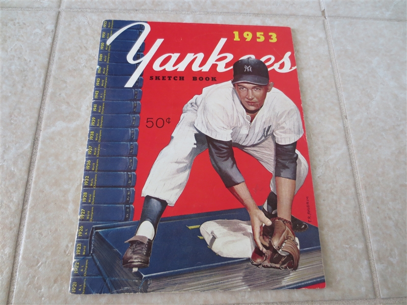 1953 New York Yankees baseball sketch book  Mickey Mantle, Yogi Berra, etc.