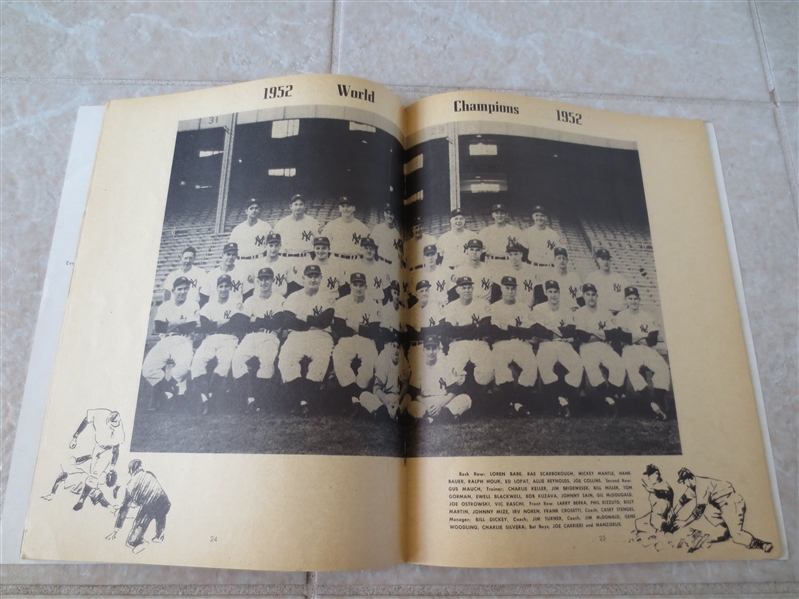 1953 New York Yankees baseball sketch book  Mickey Mantle, Yogi Berra, etc.