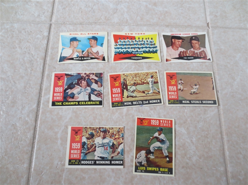 1960 Topps Rival All Star (Mantle) baseball card + Yanks team +World Series cards + more